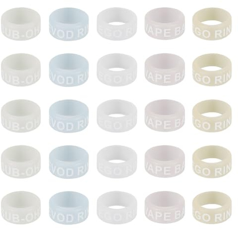 GOMAKERER 50 Stück 5 Farben, Die Im Dunkeln Leuchten Einfarbiger Blanker Silikon-Fingerring Mit Leuchtender Farbe, Gummiringe, Leuchtringe, Neonring Zur Schmuckherstellung