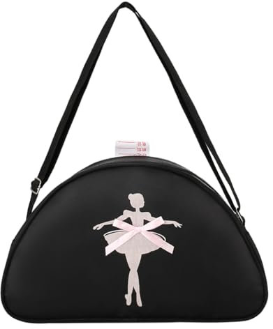 CASNO Tanz-Tasche, Schwarz, ca. 35 x 21 x 11 cm, für Damen, Ballett, Latein-Tanz, Sport, Schwarz