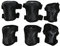 NIZUUONE Kit de Equipo de Protección para Monopatín para Adultos, Juego de 6 Uds, Rodilleras, Coderas, Muñequeras, Color Negro para Deportes Extremos