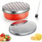 Cheese Grater with Container, Graters for Kitchen with 2 Size Lid,Cheese Shredder,Vegetable Chopper,Ginger Shredder,Chocolate Grater (Red)
