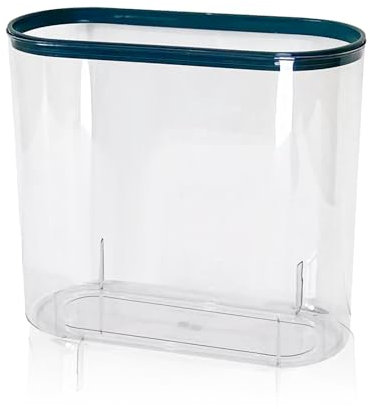 ASelected Slim Trash Can, 12L Trash Bin Clear Plastic Waste Basket Rectangular Garbage Container Bin for Home Kitchen Bathroom Bedroom