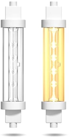 HeatingLux 2 PCS R7S Food Heat Lamp Bulb 300W Gantry Heating Lamp Jacketed Food Safe Light Bulb 240v Perfect for Buffets, Catered Event