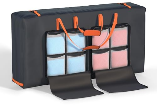 DORAHUA Cornhole Tragetasche für 120 x 600 cm große Bretter, robustes 600D-Oxford-Gewebe, wasserdicht und staubdicht, 4 große Taschen für Cornhole Outdoor Spielen