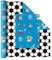 WERNNSAI Fussball Geschenkpapier – 1 Rolle Fußball Geburtstags Geschenkpapierrollen Junge Kinder Fußball Geschenkverpackung Sport Geburtstagsparty Geschenkpapier mit Schnittlinie 43 cm x 10 m Blau