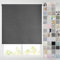 Barnes Blinds - Blackout Pattern Roller Blinds for Windows, Custom Cut to Size - Thermal Fabric Durable Fittings Easy Fit (Charcoal Ribbed 122cm)