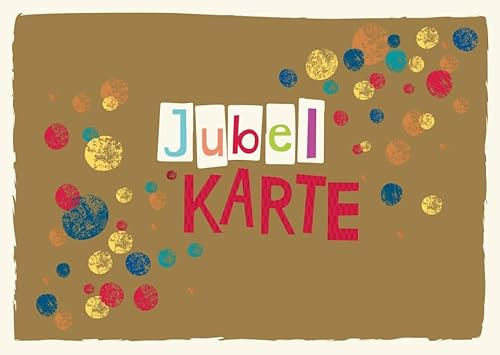 Postkarte Glückwunschkarten zur Prüfung bunte Jubelkarte für erfolgreiche Prüfungen fröhliches Design mit bunten Kreisen ideal für Schüler und Studenten farbenfrohe Gestaltung