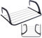 6 Bar Over Radiator Airer Radiator Towel Rail Hanger Clothes Washing Drying Clothes Airer Rack Indoor Rack Clothing Rail Dryer Adjustable Foldable 6 Bar with Adjustable Arms Black (Pack of 2)