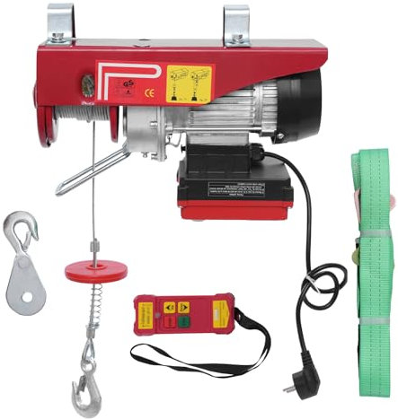 Verricello elettrico, 550 W, 220 V, con telecomando senza fili, doppio cavo 250 kg, cavo singolo 125 kg, per agricoltura, fabbriche, docks