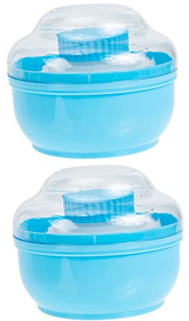 Healeved Babypuderquasten Satz Klein mit Aufbewahrungsbox Weiche Talkumpuderquaste für Babys Hautschonend für Gesicht und Körper Praktische Puderpuff Kasten für Zuhause
