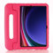 Funda Infantil para Samsung Galaxy Tab S10 FE 10.9 X520 X526B X528U 2025, Soporte de Mango Convertible a Prueba de Golpes EVA, Cubierta Protectora para Tableta Ligera para Niños (Rojo Rosa)
