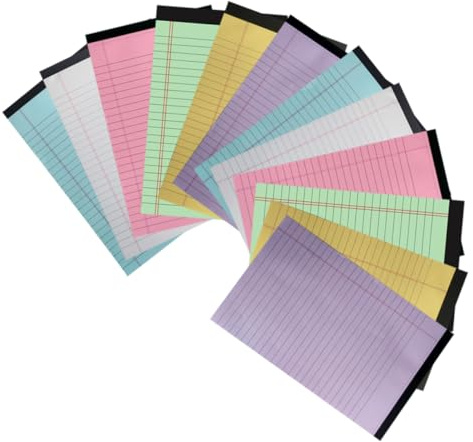 HOMSFOU 12packung Notizblöcke Liniert Pack À Abreißbar für Schule Büro Notizen Aufgabenplanung Tintenfreundliches Papier Vielseitig Einsetzbar