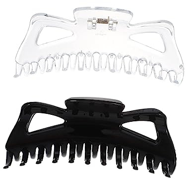 Homoyoyo 2 Stück-pack Große Acryl Haarklammerkralle mit Zahn Design für Frauen Modische Haarspange zum Haare Halten Beim Einkaufen und Baden