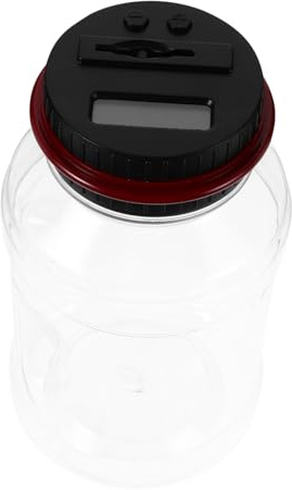 BESPORTBLE Digitale Spardose mit Schloss und Echtzeit Zähler Interaktive Digitale Geldbox für Transparentes Sparglas mit LCD Bildschirm Sicherer Münzzähler Lernspielzeug für Zuhause und