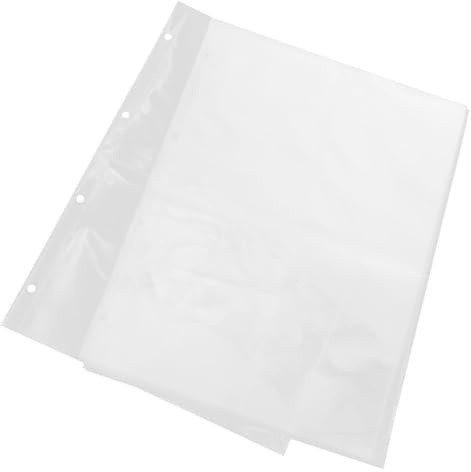 Gogogmee A4 Fotoalbumseiten 20 Blatt PP Fotohüllen Transparent 4 Fach Einsteckhüllen Nachfüllung für Ordner und Karten