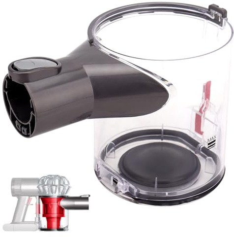 GreeSuit Dust Bin Replacement for Dyson V6 Vacuum Cleaner (Interface A/B) | Canister Bin Dust Cup for Dyson DC58 DC59 DC61 DC62 DC72 DC74 Models, Part No.965660-01