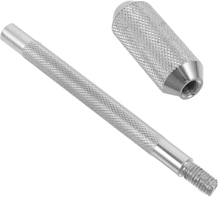 Kisangel Support de Cloche à Vache en Acier Argenté pour Accessoires de Batterie, Tige D'extension Solide Pince de Fixation, Adapté aux Kits de Batterie et Petits Caisses Claires