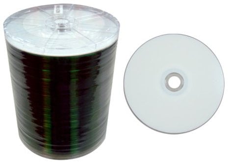 CD-R da 80 min/700MB 52x Full Surface”, stampabili con stampante a getto d’inchiostro; in confezione da 100
