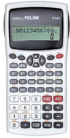 Milan 159110WBL - Calculadora científica con pantalla LCD de 2 líneas