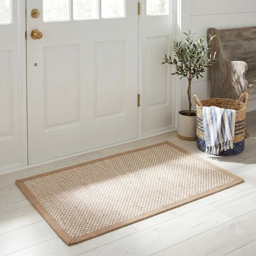Safavieh Naturfaser Teppich für Wohnzimmer, Esszimmer, Schlafzimmer - Natural Fiber Collection, Kurzer Flor, Natürlich, 61 X 91 cm