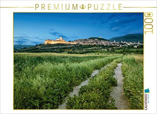 CALVENDO Puzzle Assisi bei Nacht 1000 Teile Lege-Größe 64 x 48 cm Foto-Puzzle Bild von magann