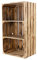 Vintage Möbel 24 GmbH 2er Set - flambierte Apfelkisten Schrank Regal 75x40x31cm
