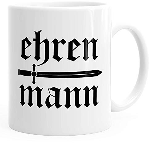 MoonWorks Kaffee-Tasse Ehrenmann Geschenk Weiss unisize