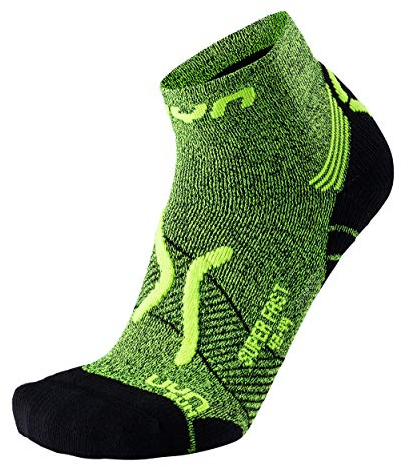 UYN Herren Run Super Fast Herren Socke, gelb (Yellow Fluo Melange/Black), 44 EU