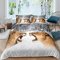 AYMAING Kids süßes Bettwäsche-Set Zoo-Tiere 135 x 200 cm 50 x 75 cm, Jungen & Mädchen, Mikrofaser mit Reißverschluss, unsere Baby-Kinder-Bettwäsche mit Tiere, Safari-Motiv, Löwe