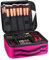 FORRICA Beauty Case da Viaggio Donna Borsa Cosmetica Professionale Portatile Trousse Make Up Organizers Trucchi Ragazza Valigetta Porta Trucchi con Divisori Regolabili Rosso
