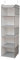 BrilliantJo Hanging Wardrobe Closet Storage with 5 Shelves Organiser, Storage Shelves Unit with 6 Pockets for Clothes - Light Grey(30 x 30 x 108cm)