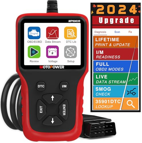 MOTOPOWER MP69035 OBD2 Scanner Universal Car Engine Fault Code Reader, CAN Diagnostic Scan Tool for All OBD II Protocol Cars