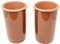 Verano Spanish Ceramics El Toro Authentic Terracotta Wine Bottle Coolers - Keeps Wine Chilled - Home Décor Kitchen Dining Dinner Party Accessory - 21.5cm x 13cm - Set of 2