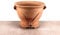 Palatina Werkstatt handgefertigte Terrakotta Schale Blumenkübel mit Henkel | Blumentopf für Garten Wohnung Terracotta Blumen (L)