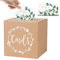 BOFUNX Hochzeit Kartenbox mit 30 Stücke Thankyou Grußkarten Hochzeitsdeko Hochzeitsbox Geschenkkarten Partydeko Geschenkkartenbox Geld Box Briefbox Postbox