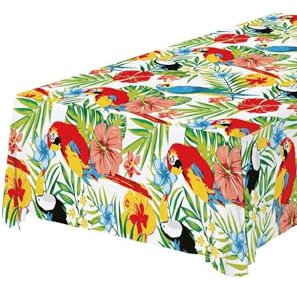 FIESTAS GUIRCA | Hawaii Tischdecke Multicolor (137x274 cm) - Tischdekoration für Abschlussfeiern und Hawaii-Themenpartys - Ideal für Sommerfeiern und Events - Multicolor