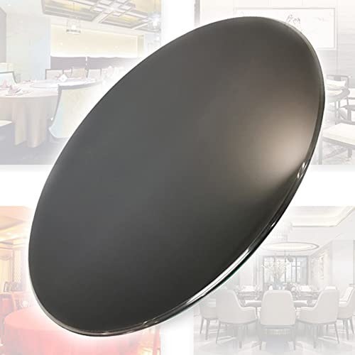 FREAZE 60cm Esstisch Drehteller Faule Susan Glas Drehteller Drehbares Tablett Schwarz, Glasplatte Rund Für Küche Tischplatte Schwerlast Drehbar Servierteller (Size : 70cm/27.6inch)
