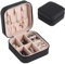 Schmuckkoffer Schmuckkästchen Reise Tragbare Schmuckschatulle PU Leder Schmuck AufbewahrungsboxMultifunktions Ohrring Halskette Platte Schmuck Organizer Schmuckaufbewahrung Schmuckkasten ( Blue : Bron