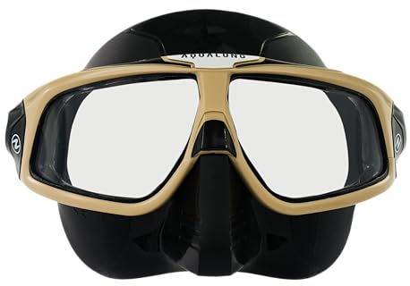 AQUALUNG SPHERA X - Masque Adulte avec Une Vision Panoramique 180° sans Distorsion, Verres Résistants Anti-Buée et Anti-Rayures, Étui EVA Robuste, Idéal pour la Plongée sous-Marine, Apnée, Snorkeling
