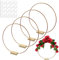 Honatrv 4 Stück Metallring, Gold Kranz Ringe,Gold Metallringe zum Basteln,Deko Ringe zum Aufhängen,Hochzeits Tischschmuck und Kranz Hochzeit Dekorationen und DIY Weihnachten Handwerk 30cm