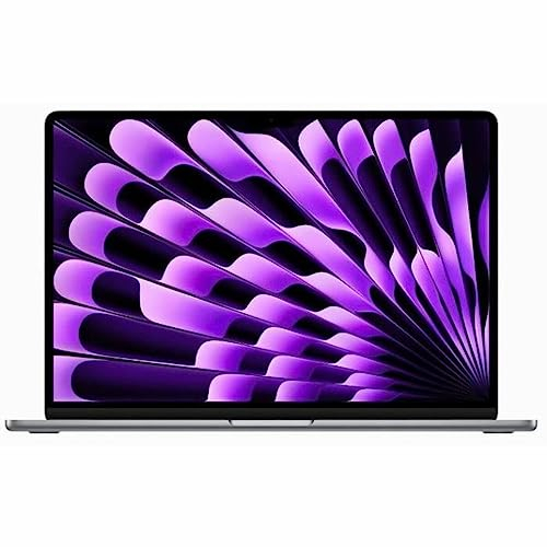 Apple 2023 MacBook Air Portable mit M2 Chip: 15,3 Zoll Liquid Retina Display, 8 GB RAM, 256 GB SSD, FaceTime HD 1080P Kamera, kompatibel mit iPhone/iPad; Space Grau