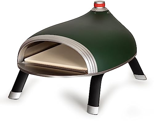DeliVita Diavolo Gas-Pizzaofen für den Außenbereich – Blau, Betrieb mit Propan, Butan oder Campingflaschen, inklusive Zubehör: Klappschaufel, Tragetasche, Temperaturpistole und Gasregler