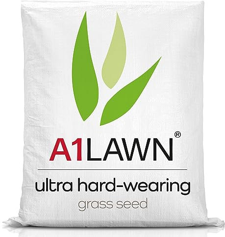 A1 Lawn – Ultra Hard Wearing Grass Seed, A1 Lawn Grass Seed for Ultra-Hard Wearing Lawn – Ideal for establishing a New Lawn, (AMPRO4)