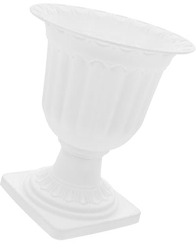 Amosfun Urne Pot De Fleur Urne Classique Petit Piédestal en Plastique Vase À Fleurs Pot Grec Porte-Fleurs De Mariage Support pour Jardin Porche Porte D'entrée