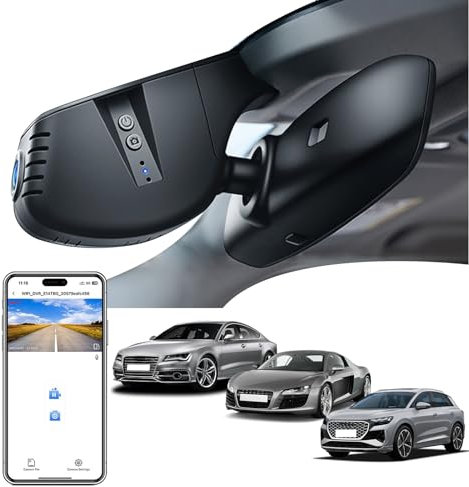 Mangoal 4K Dash Cam passend für Audi (Modell A) 2019 2020 2021 2022 2023 2024 A4 A6 Allroad A3 A5 Q5 S4 S6 Q7 A8 S8 TT A7 S5 Q3 S3 S7 RS3 RS5 RS6 e-tr. ON, OEM Look, UHD 2160P Video, WiFi & App, 64GB