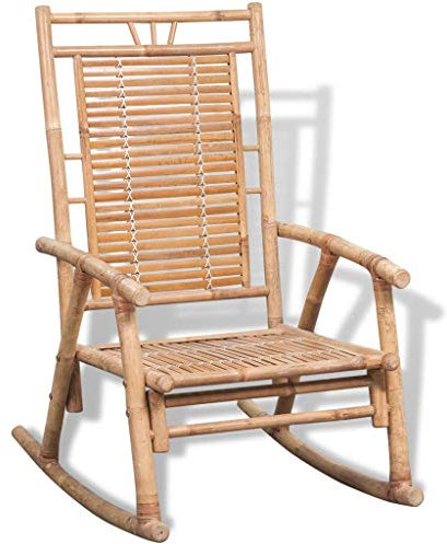 Homgoday Schaukelstuhl Bambus