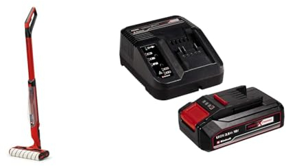 Einhell Nettoyeur de sols sans fil CLEANEXXO Power X-Change (18 V, rouleau-brosse 290 mm, mode BOOST, fonction autonettoyante, alimentation en eau modulable) avec Chargeur et Batterie 2,5Ah