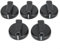 5 pomos de cocina de gas, resistentes a los arañazos, accesorios de cocina de gas perfectos para estufas de perilla inversa de 0 grados
