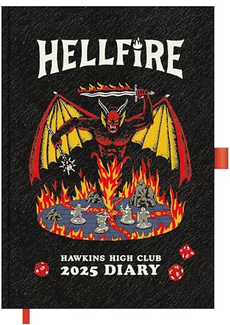 Pyramid – Stranger Things 2025 A5 Diary 14,8x21cm, täglicher Planer für Serien-Fans, perfekt für Büro & Schule