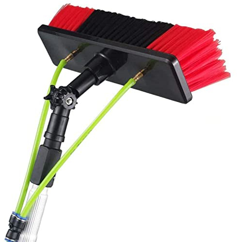 30ft Window Cleaning Pole, Water Fed Telescopic Brush, Window Cleaner Kit, Extendable Solar Panel Cleaning Brush Outdoor Washing Equipment Tool Solution(Size:5M)