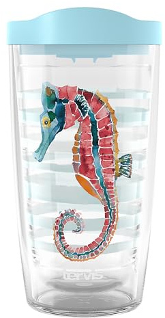 Tervis Sara Berrenson Atlantica Collection Insulated Tumbler, 16oz, Seahorse